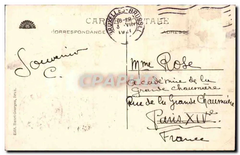 Bruxelas - Palácio de Justiça — editor Sociévrier, Bruxelas - Verso