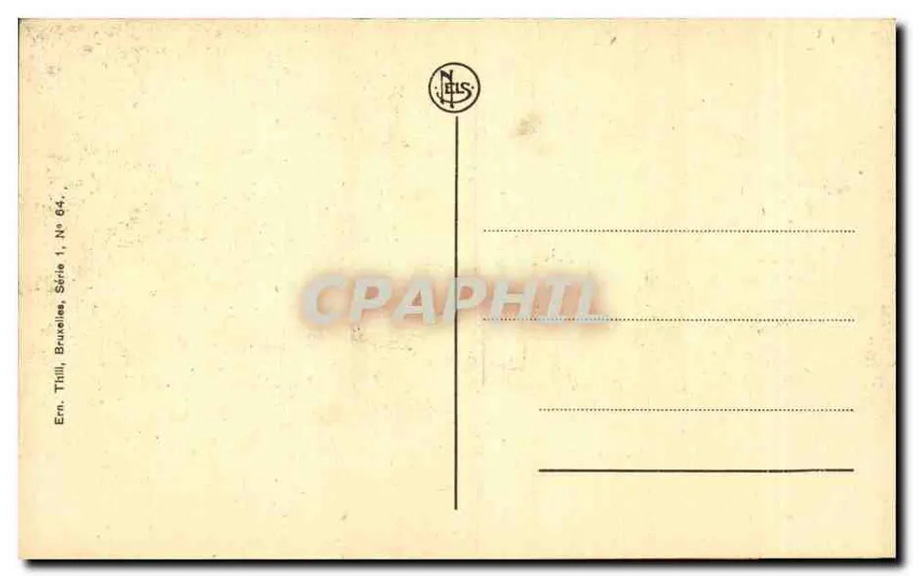 Bruxelas - Monumento Manneken-Pis — editor Thill, n° 64 - Verso