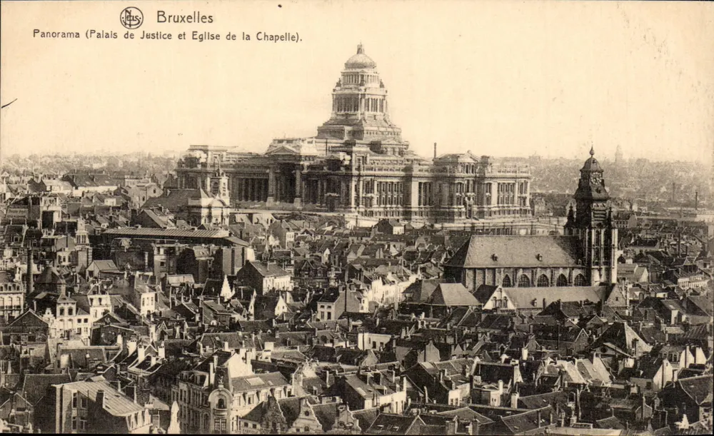 Brüssel — Panorama (Justizpalast und Kirche der Kapelle) — Nels, Serie 1, Nr. 55 - Vorderseite