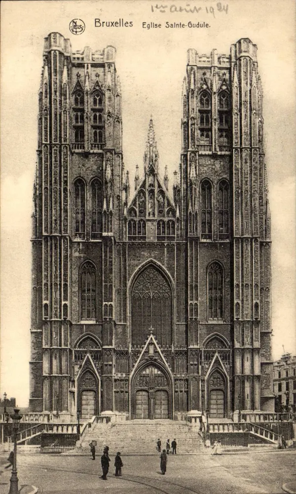 Bruxelas - Igreja de Santa Gudula — Editor Nels, série 1, n° 9 - Frente
