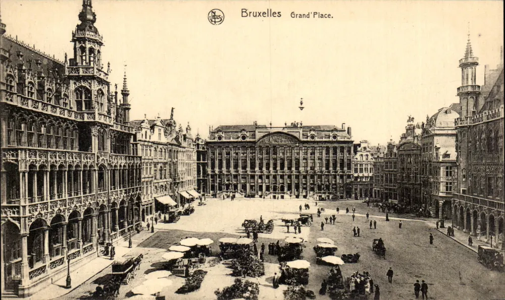 Bruxelas Grand'Place — visão panorâmica — Ern. Thill, Série 1, N° 29 - Frente