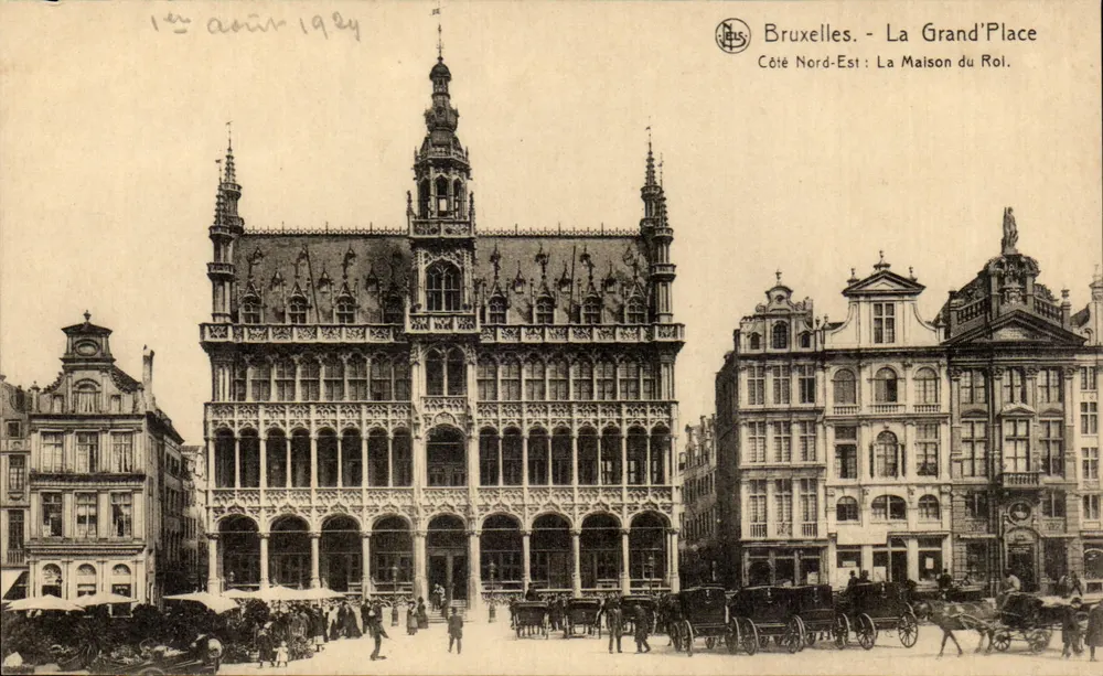 Bruxelas - A Grand'Place - Lado Nordeste: A Casa do Rei - Frente