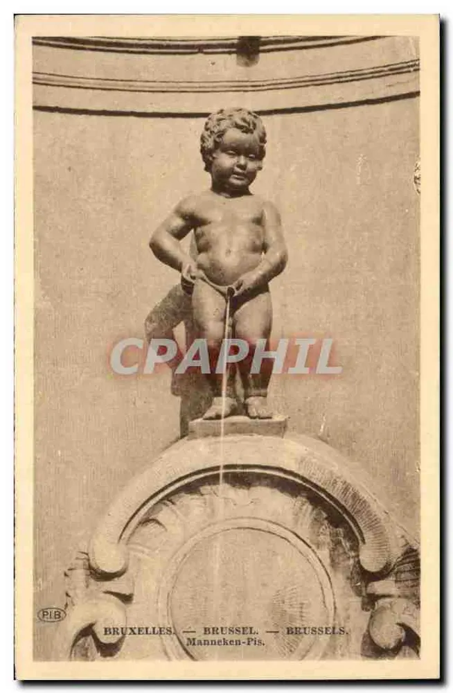 Manneken Pis — Brussel — uitgever P.I.B. - Voorkant