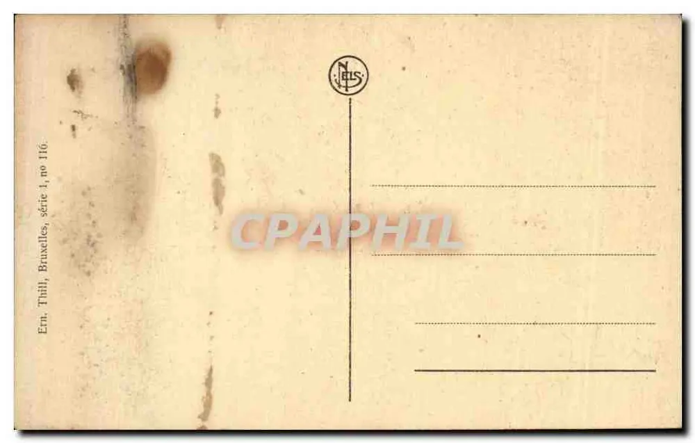 Bruxelas - Estátua Gabrielle Petit — Edição Thill, série 4, n° 116 - Verso