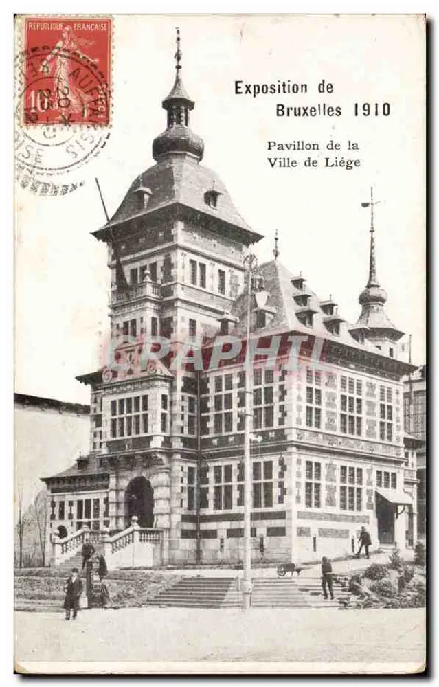 Pavillon de la Ville de Liège — Ausstellung Brüssel 1910 — Verlag nicht sichtbar - Vorderseite