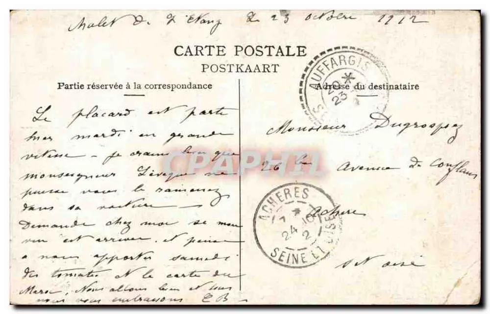 Pavillon de la Ville de Liège — Ausstellung Brüssel 1910 — Verlag nicht sichtbar - Rückseite