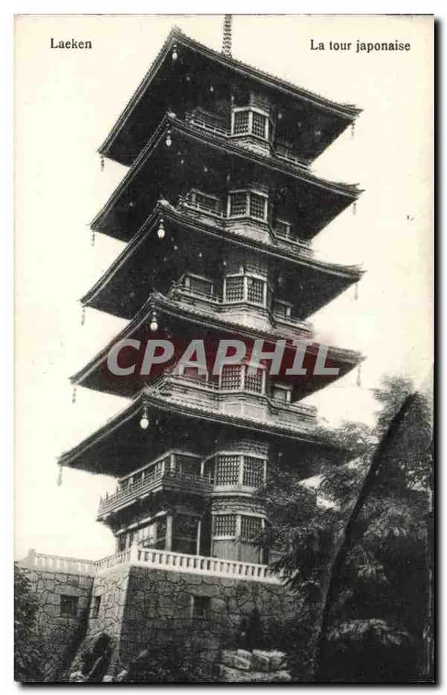 Laeken — Die japanische Turm — Mangelschotz, Laeken - Vorderseite