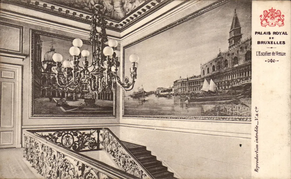Königliches Schloss Brüssel — Die venezianische Treppe — V. & C° - Vorderseite