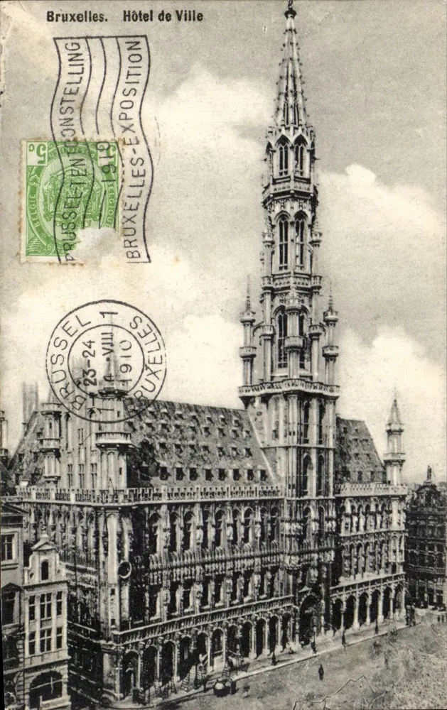 Brüssel. Stadthaus — Ausstellung von 1910 — Verlag Bruxelling - Vorderseite