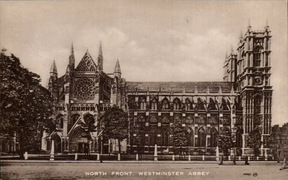 Frente Norte, Abadia de Westminster — vista da abadia — Série Valentine's n°25-1 - Frente