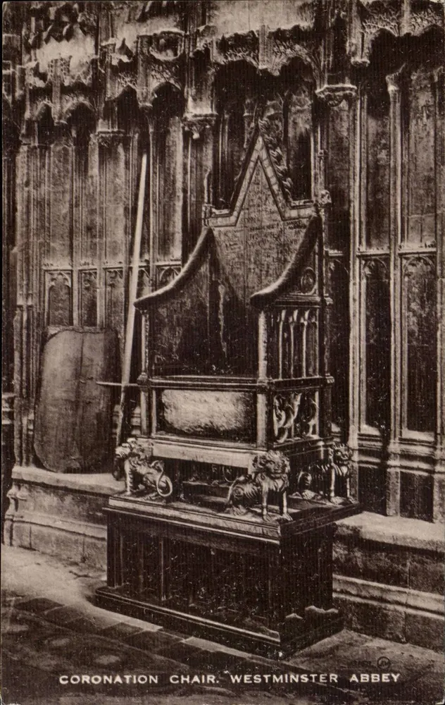 Kronstuhl — Westminster Abbey — Valentine's 'Sepiatype' Series n°25-1 - Vorderseite
