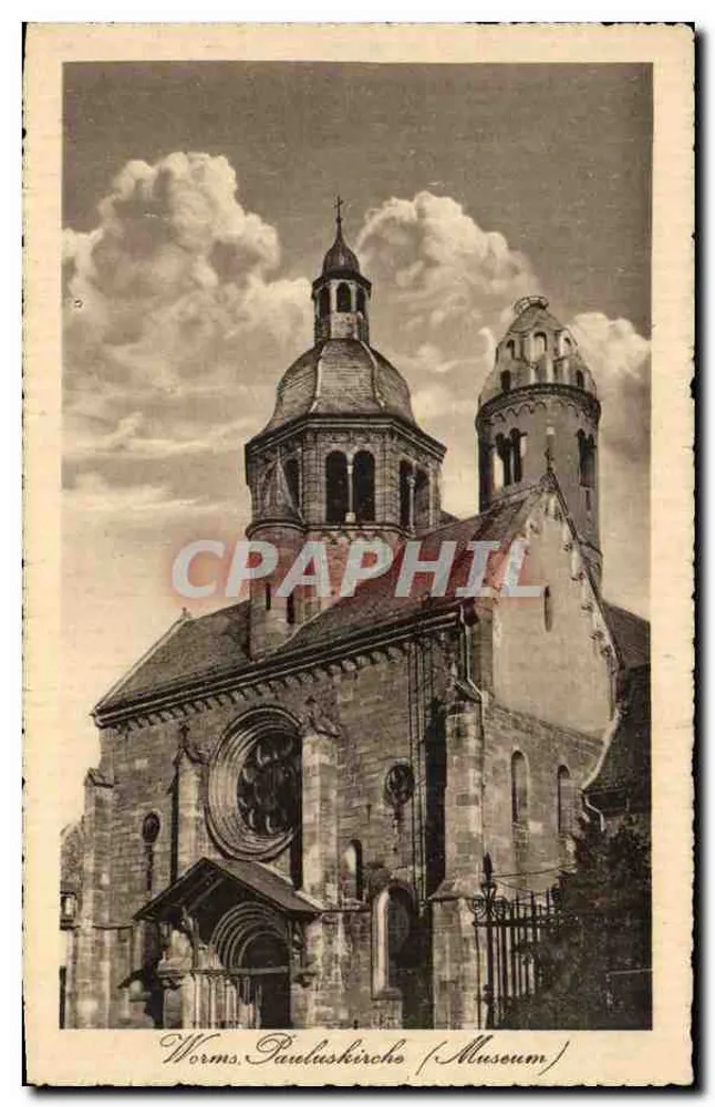 Worms, Pauluskirche (Museu) — vista arquitetônica — Christian Herbar, Hofphotographen, 1914 - Frente