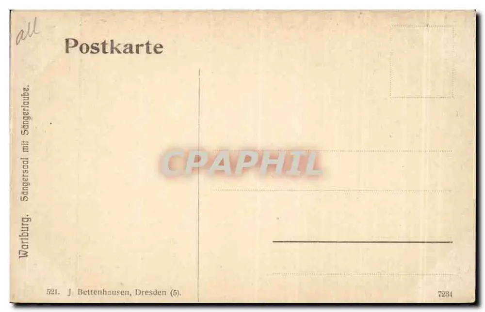 Warburg. Sängersaal mit Sängertraube — Warburg. Sängersaal mit Sängertraube. J. Bettenhausen, Dresden (5). - Verso
