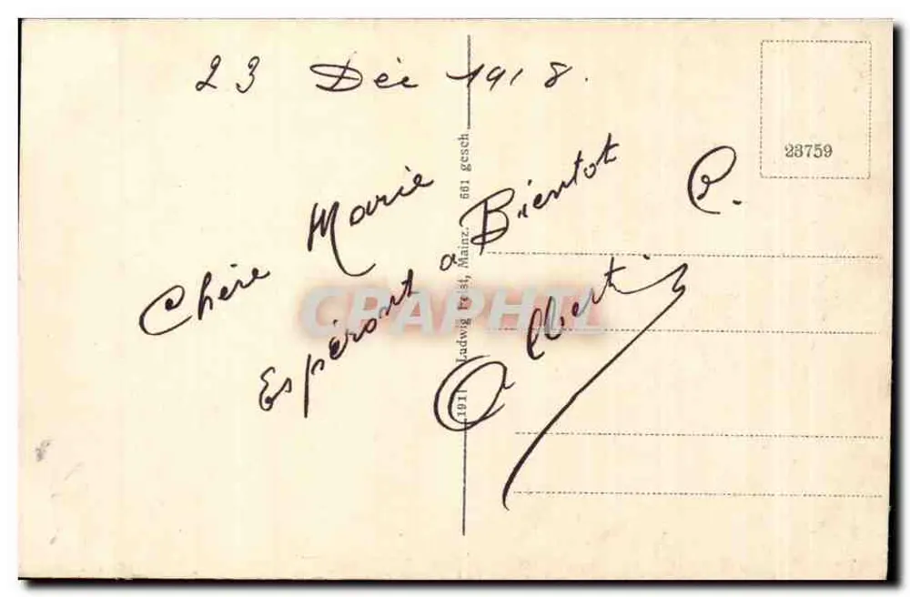 राइन पर मैन्ज़ — क्रीमेटोरियम — प्रकाशक मेन्ज़, श्रृंखला संख्या अदृश्य - पीछे