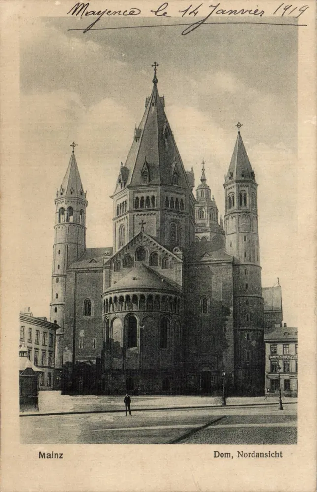 Mainz — Kathedrale, nördliche Ansicht — Verlag Ludwig & Co. Nr. 2637 - Vorderseite