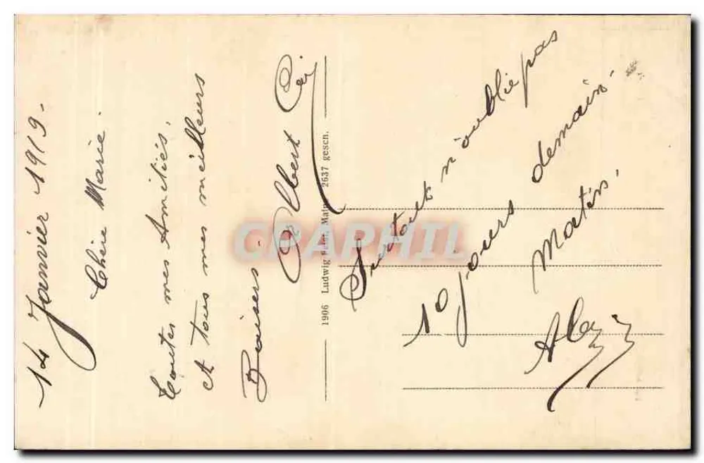 Mainz — Kathedrale, nördliche Ansicht — Verlag Ludwig & Co. Nr. 2637 - Rückseite