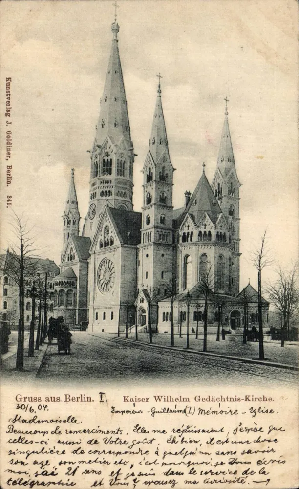 Kirche Kaiser Wilhelm Gedächtnis-Kirche — Berlin — Konstrelleg J. Goldner, Berlin, 341 - Vorderseite
