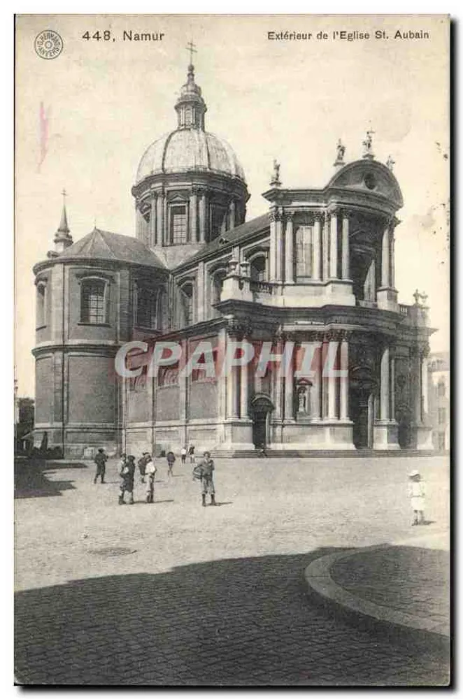 Namur — Äußere Ansicht der Kirche St. Aubain — G. MAYER & Cie, Nr. 448 - Vorderseite