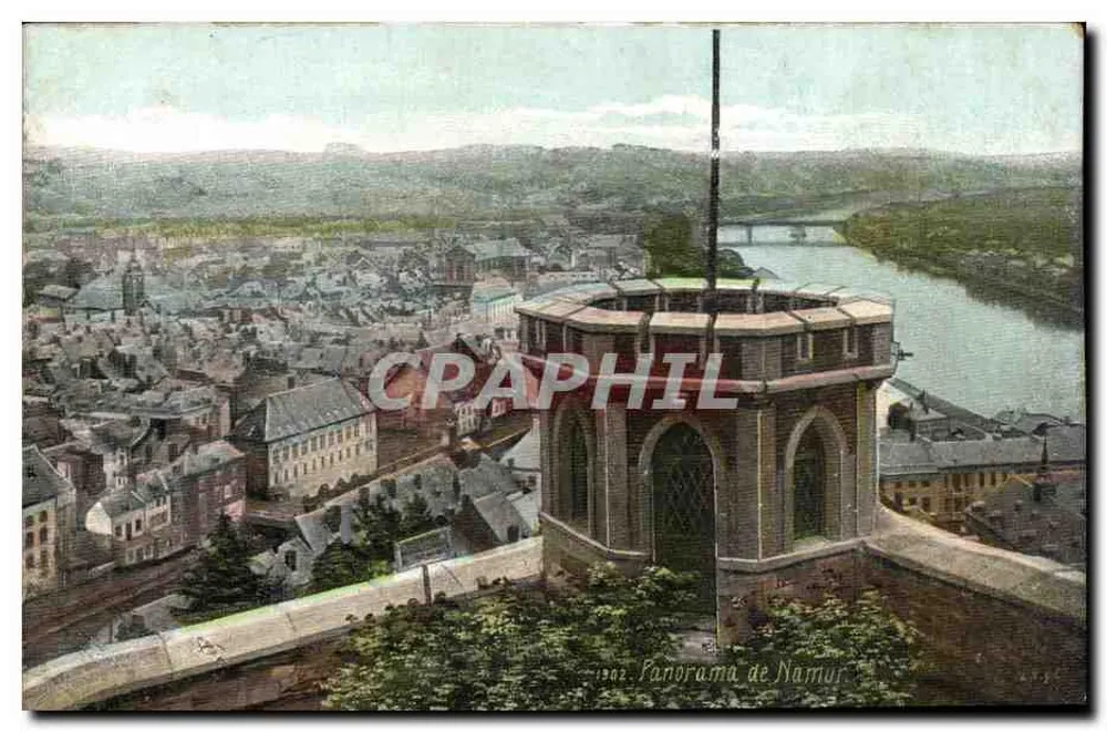 Panorama de Namur — vista da torre da igreja — editor desconhecido, n° 1362 - Frente