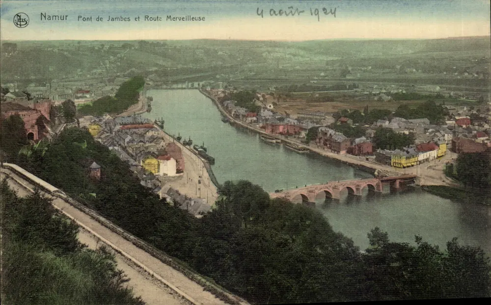 Namur - Brücke von Jambes und Wunderbare Straße — Nels, Serie 16, n°7 - Vorderseite
