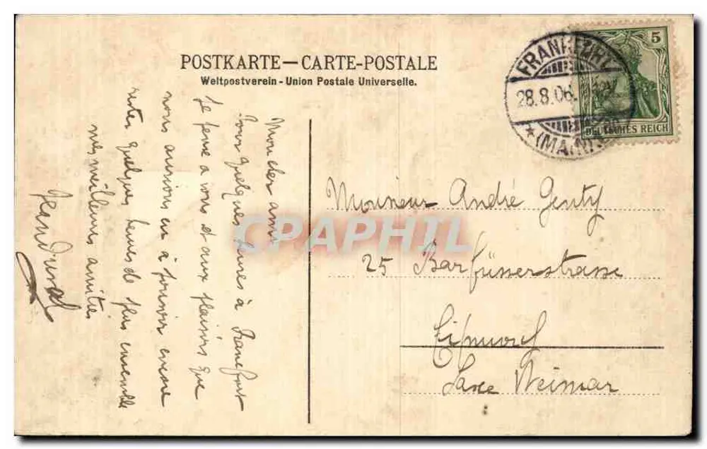 Das Opernhaus — Frankfurt a. M. — wydawca nieznany - Rewers