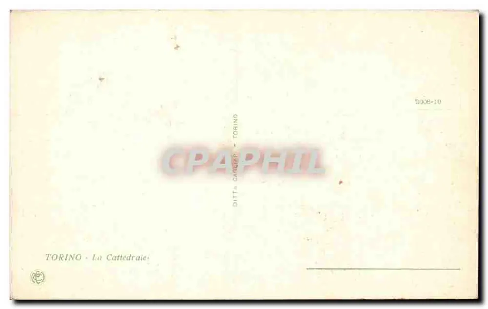 Turin - Die Kathedrale — Verlag Ditta Caglieri, n° 2008-19 - Rückseite