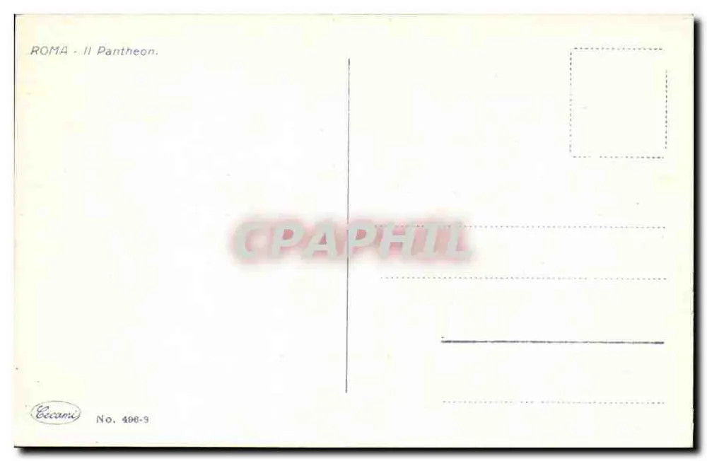 Rom - Der Pantheon — Verlag Cecanî, Nr. 496-3 - Rückseite