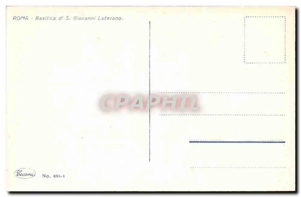 Basilika Saint-Jean-Lateran in Rom — Verlag Cecamì, n° 498-4 - Rückseite
