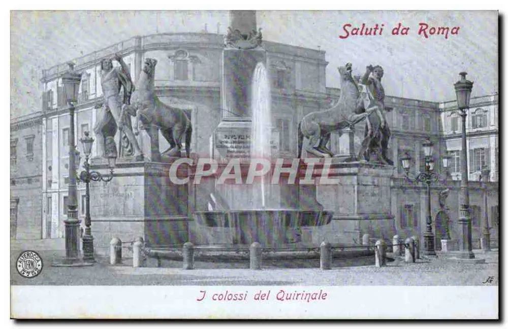 Die Colossen des Quirinal — Grüße aus Rom — Verlag 'C. P. C. ROMA' Nr. 37 - Vorderseite