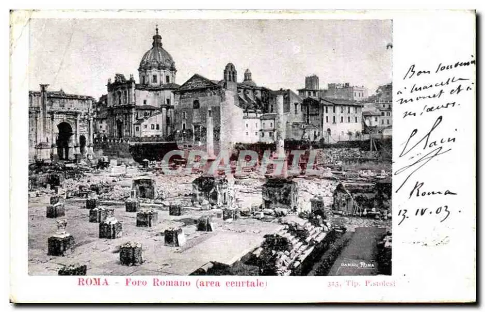 Rom - Forum Romanum (zentraler Bereich) — DANESI ROMA, Nr. 373, Tip. Pistoiesi - Vorderseite
