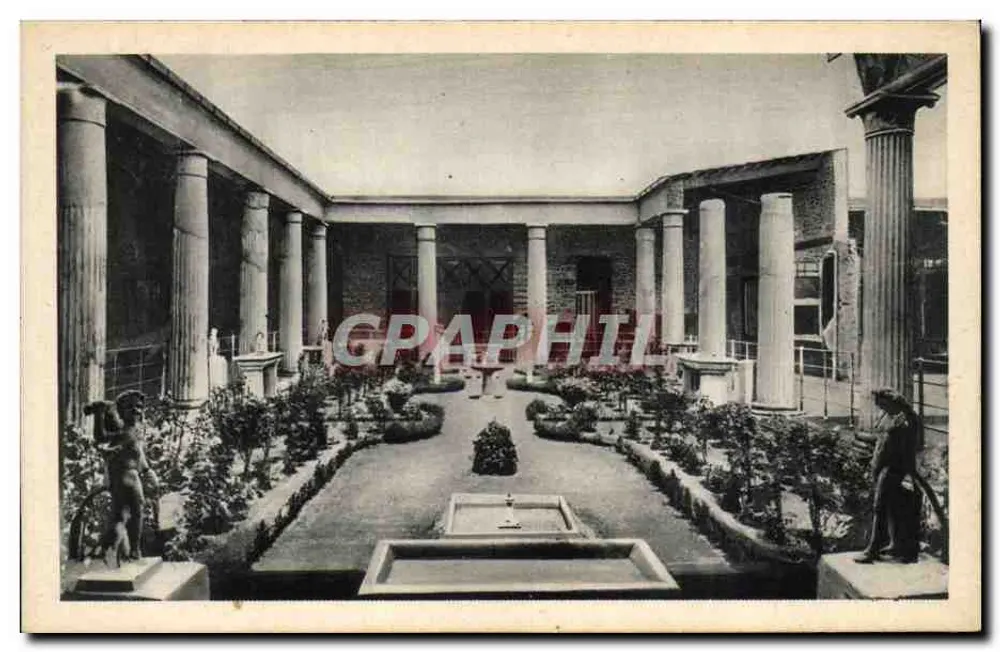Pompeii - Haus der Vettii - Peristyl — Verleger Domenico Trampetti, Neapel - Vorderseite