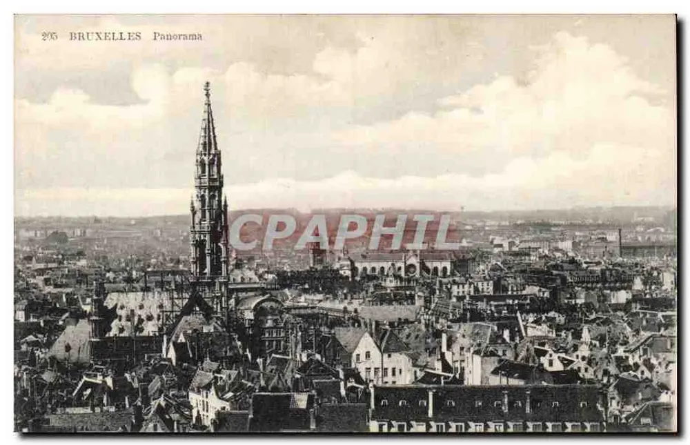 Brüssel Panorama — Luftbild mit Kirche Sainte-Croix — n°205 - Vorderseite