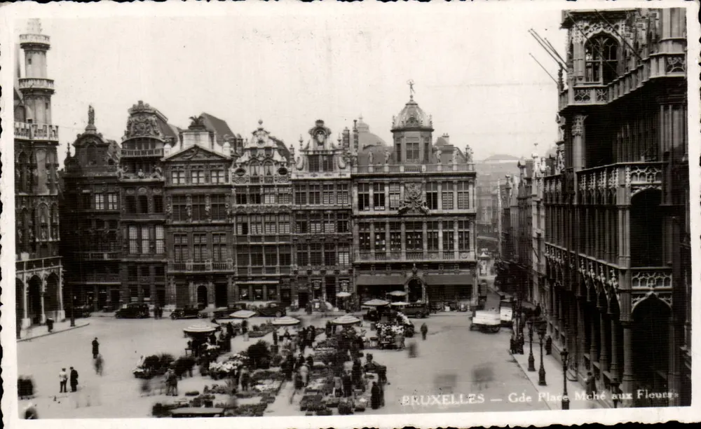 Brüssel — Großer Blumenmarkt — Verlag: Em. Goes, 71, Digue de Mer, Ostend - Vorderseite