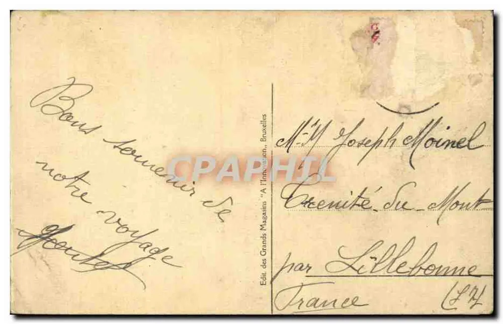 Kirche der Chapelle — Brüssel — Verlag AIBERT, n° 114 - Rückseite