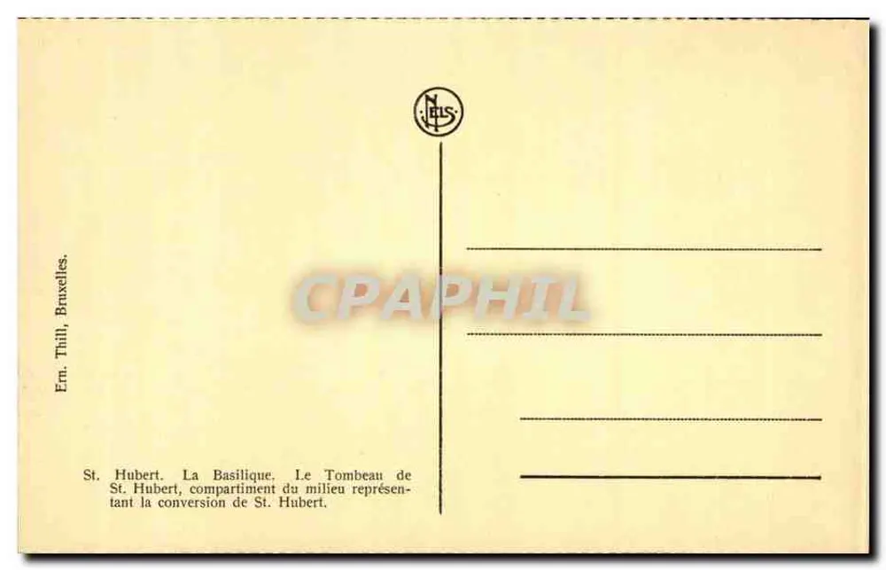 Bekehrung des hl. Hubert — Basilika des hl. Hubert — Verlag Em. Thill, Brüssel - Rückseite