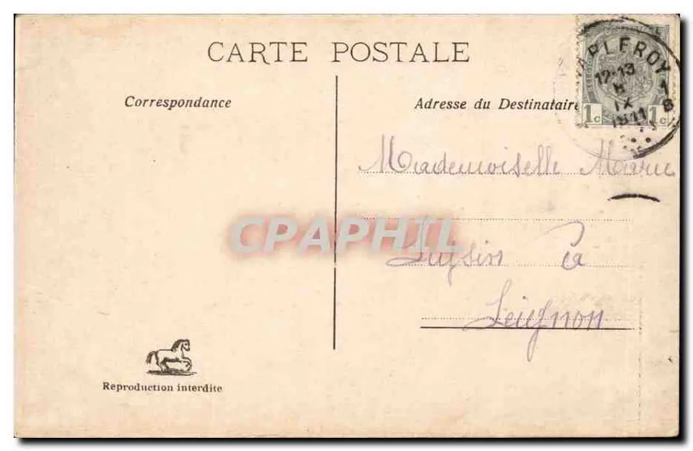 Ausstellung von Charleroi 1911 — Pavillon der Presse — Verleger nicht sichtbar - Rückseite
