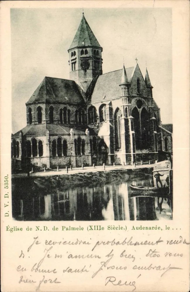 Kirche von N.D. de Palmele (13. Jahrhundert) — Audenarde, Verlag D.V.D. Nr. 5350 - Vorderseite