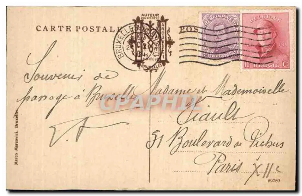 Brüssel - Rathaus — Verlag Marco Marcovini, Nr. 4 - Rückseite