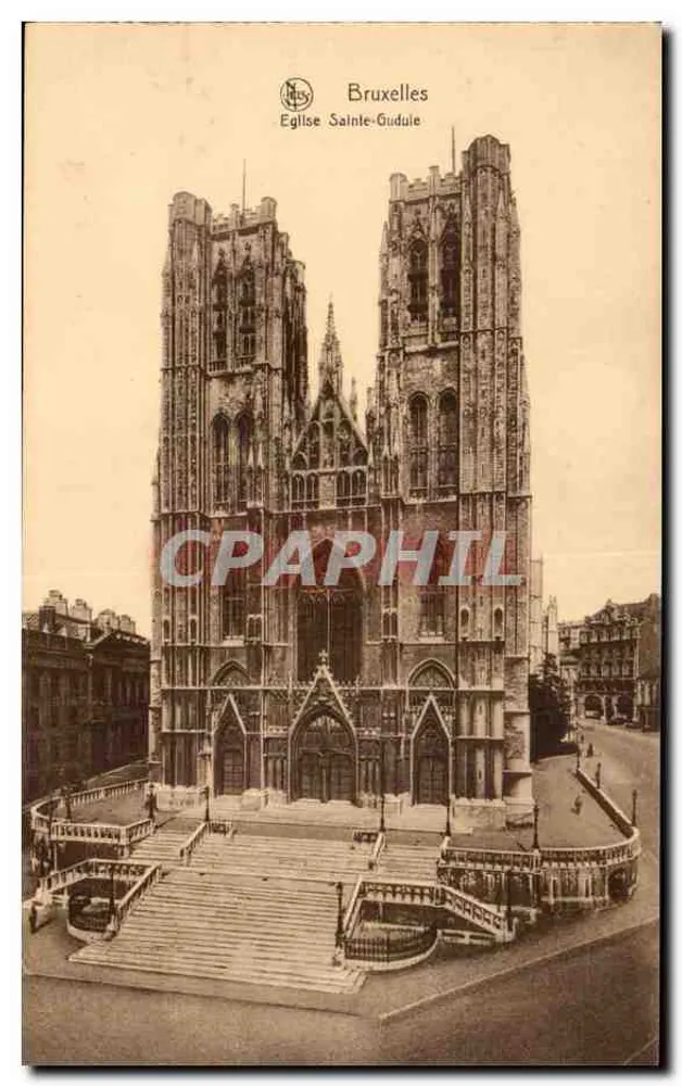 Brüssel — Kirche Saint-Gudule — Verlag Nels, Seriennummer nicht sichtbar - Vorderseite