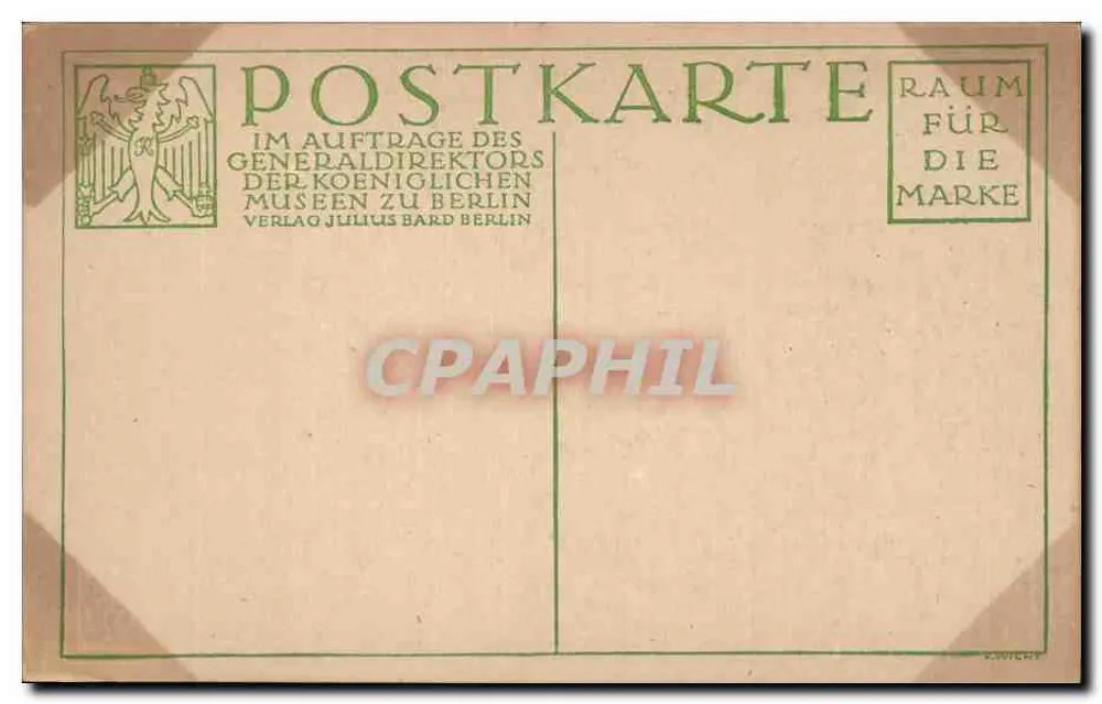 Potiphar's Frau beschuldigt Joseph — Rembrandt van Rijn — Ausgabe der Königlichen Museen zu Berlin - Rückseite