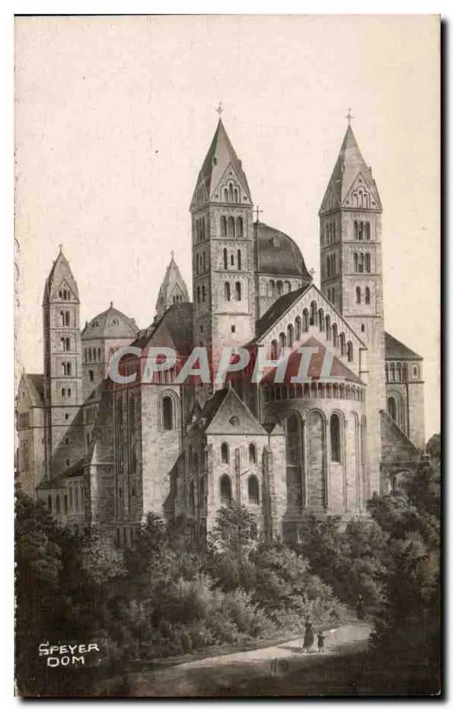 Speyer Dom — vista panorâmica — Photorealist / L. Bäumel, Speyer - Frente