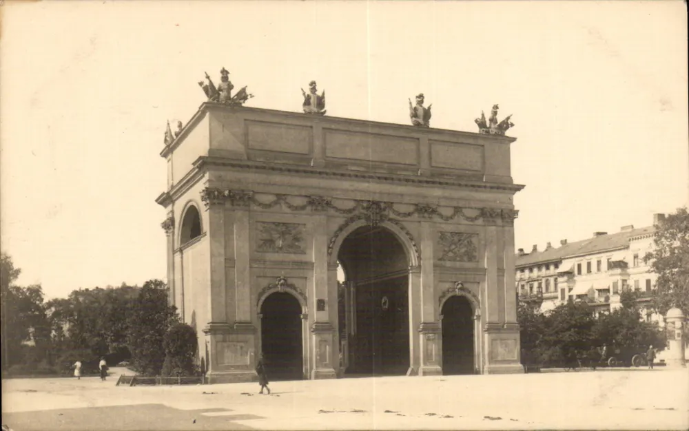 Arco do Triunfo de Brandemburgo — Berlim — Photowarenverlag für historische Bauten und Kunst-Denkmalier der Mark Brandenburg - Frente