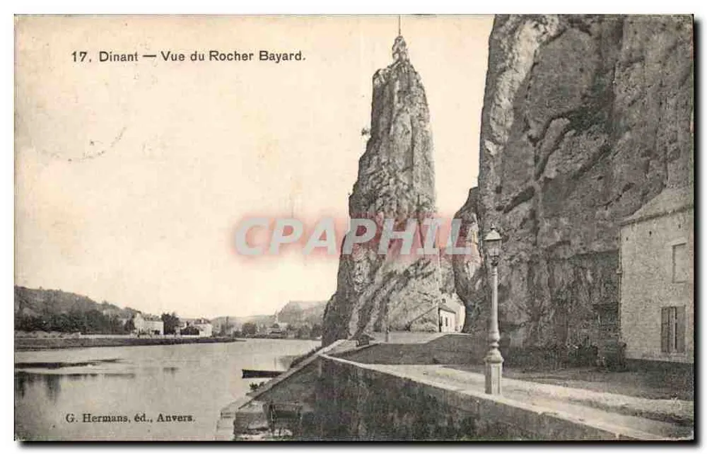 Dinant — Visão do Rocher Bayard — G. Hermans, editor, Anvers - Frente