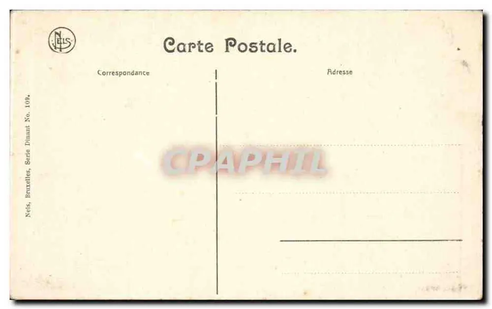 Dinant — Igreja e a Cidadela — Neils, Bruxelas, Série Dinant No. 109 - Verso