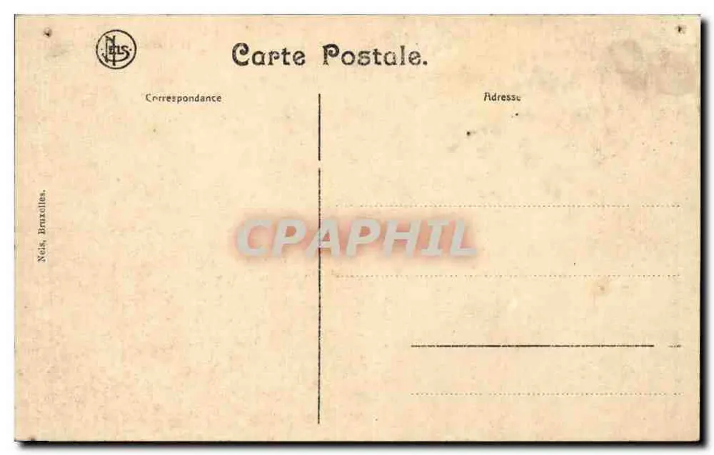 Dinant — Le pont et l'Hôtel des Postes. — Éditeur N. Lus, Bruxelles. - Verso