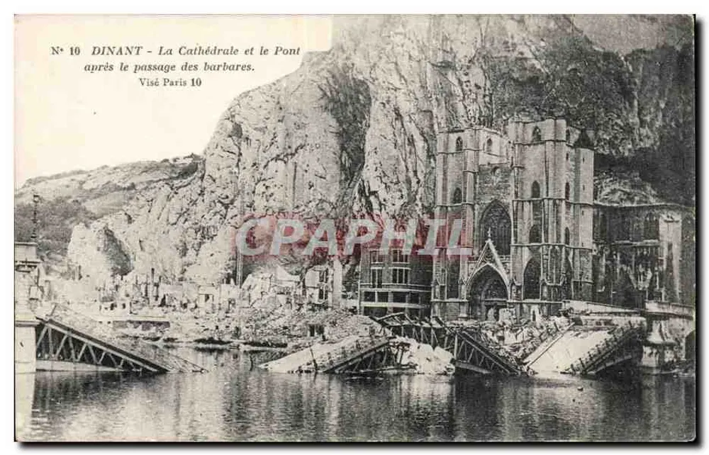 Dinant - Die Kathedrale und der Brücke nach dem Durchgang der Barbaren — Visé Paris 10 - Vorderseite