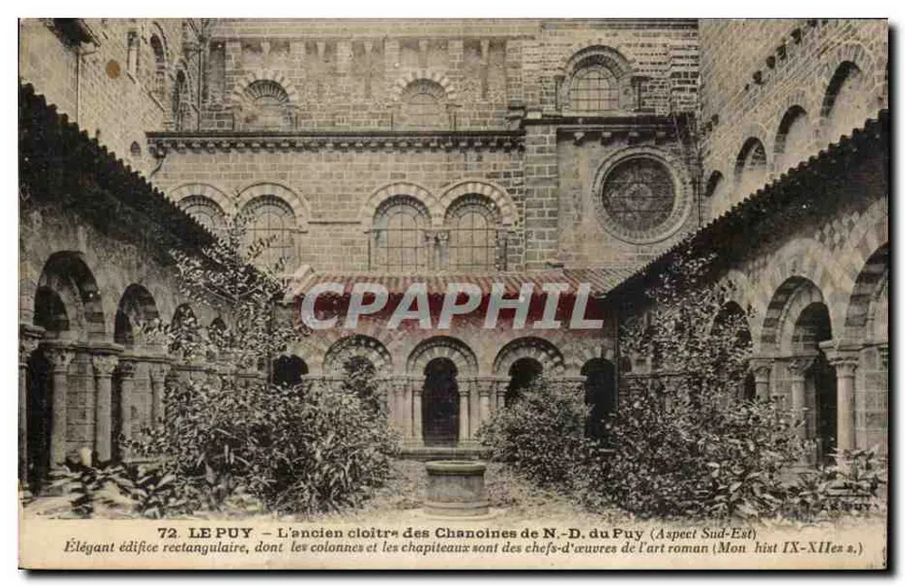 LE PUY — L'ancien cloître des Chanoinnes de N.-D. du Puy (Aspect Sud-Est) — Éditeur : Éditions d'Art Margerit-Rièmand - Vorderseite