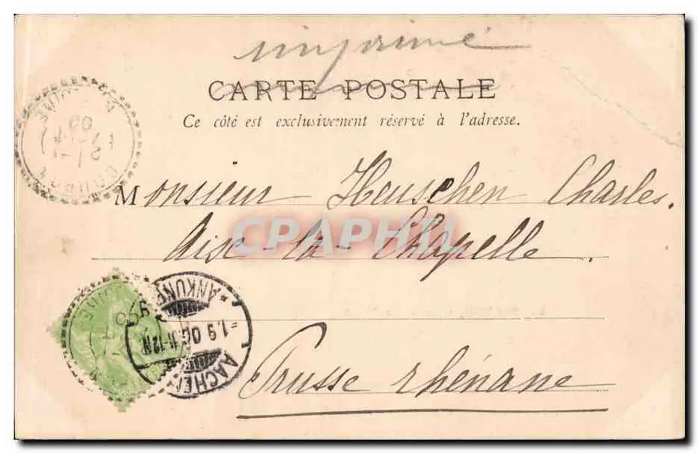 Der Nadelgipfel und die Stadt — Le Puy — B.F. Paris, Seriennummer nicht sichtbar - Rückseite