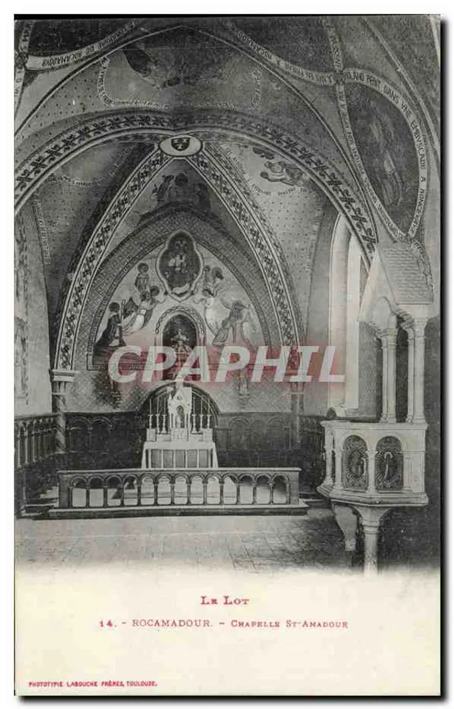 Rocamadour - Capela Saint-Amadour — editor Phototype Labouche, Toulouse, n°14 - Frente