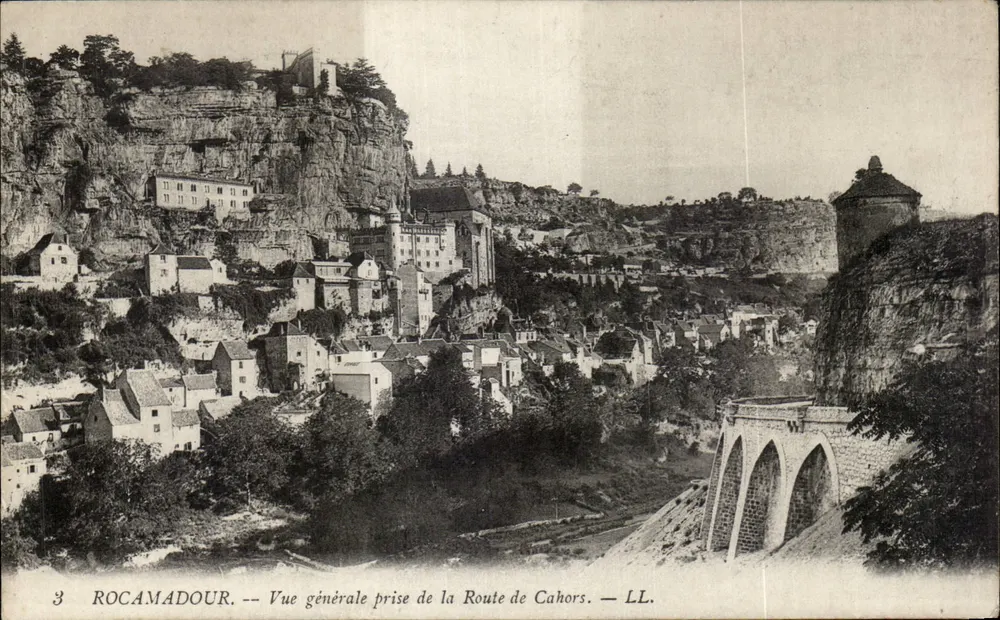 Rocamadour — Allgemeiner Blick vom Weg nach Cahors — LL. n°3 - Vorderseite